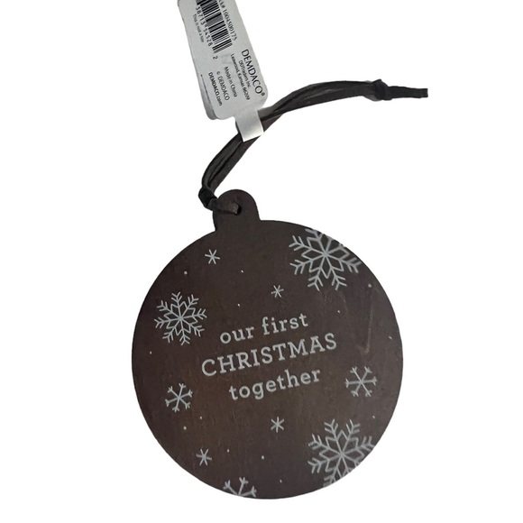 ✅Demdaco First Christmas Photo Wooden Ornament Holds 2.5”x 2.5” Photo - Picture 4 of 5